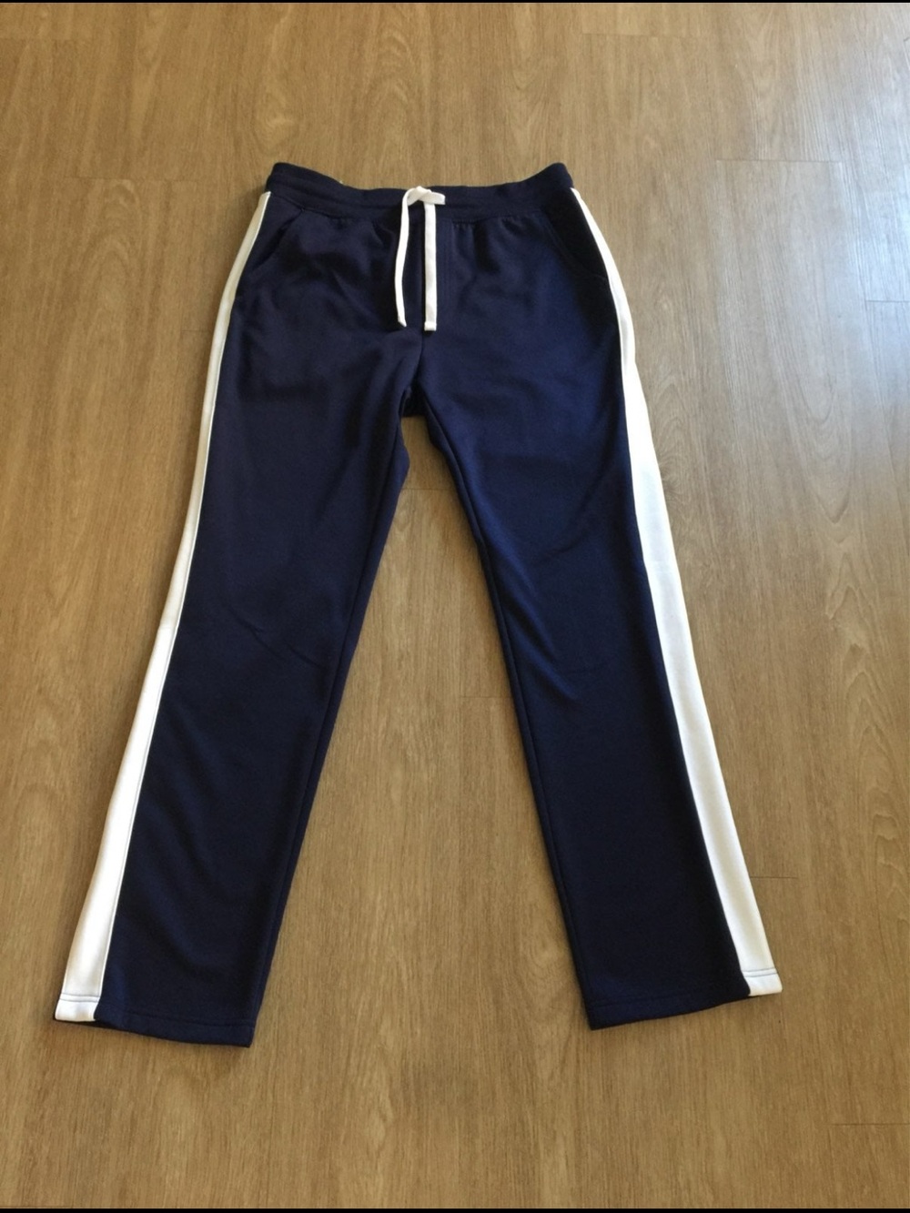 Club Room Navy Joggers with White Side Stripes